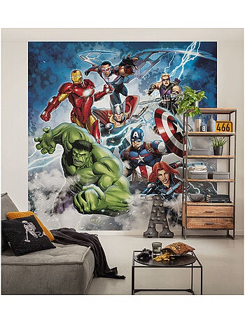 Papier peint panoramique - marvel avengers mighty team - taille: 250 x 250 cm