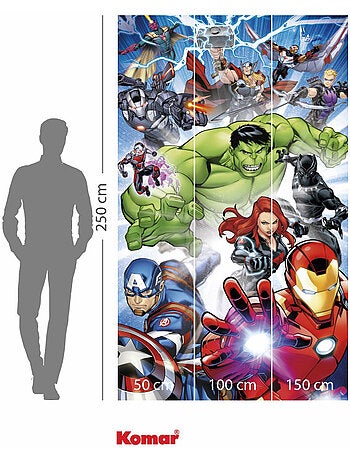 Papier peint panoramique - marvel avengers protect - taille: 150 x 250 cm