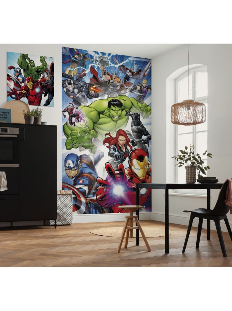 Papier peint panoramique - marvel avengers protect - taille: 150 x 250 cm Multicolore - Kiabi