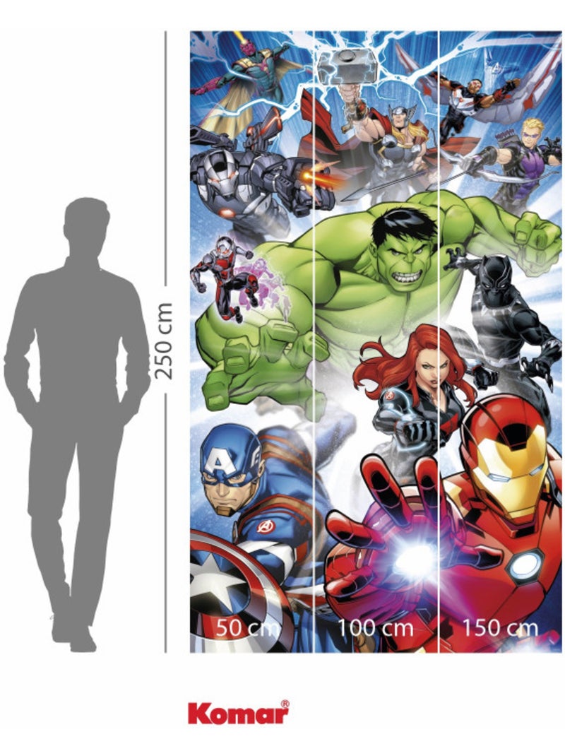Papier peint panoramique - marvel avengers protect - taille: 150 x 250 cm Multicolore - Kiabi