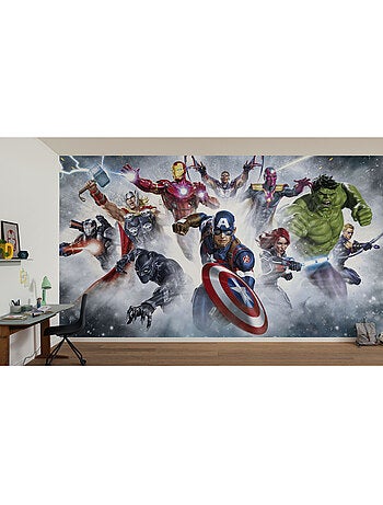 Papier peint panoramique - marvel avengers strike - taille: 450 x 250 cm