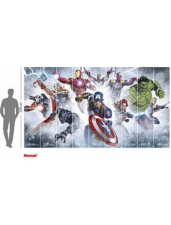 Papier peint panoramique - marvel avengers strike - taille: 450 x 250 cm