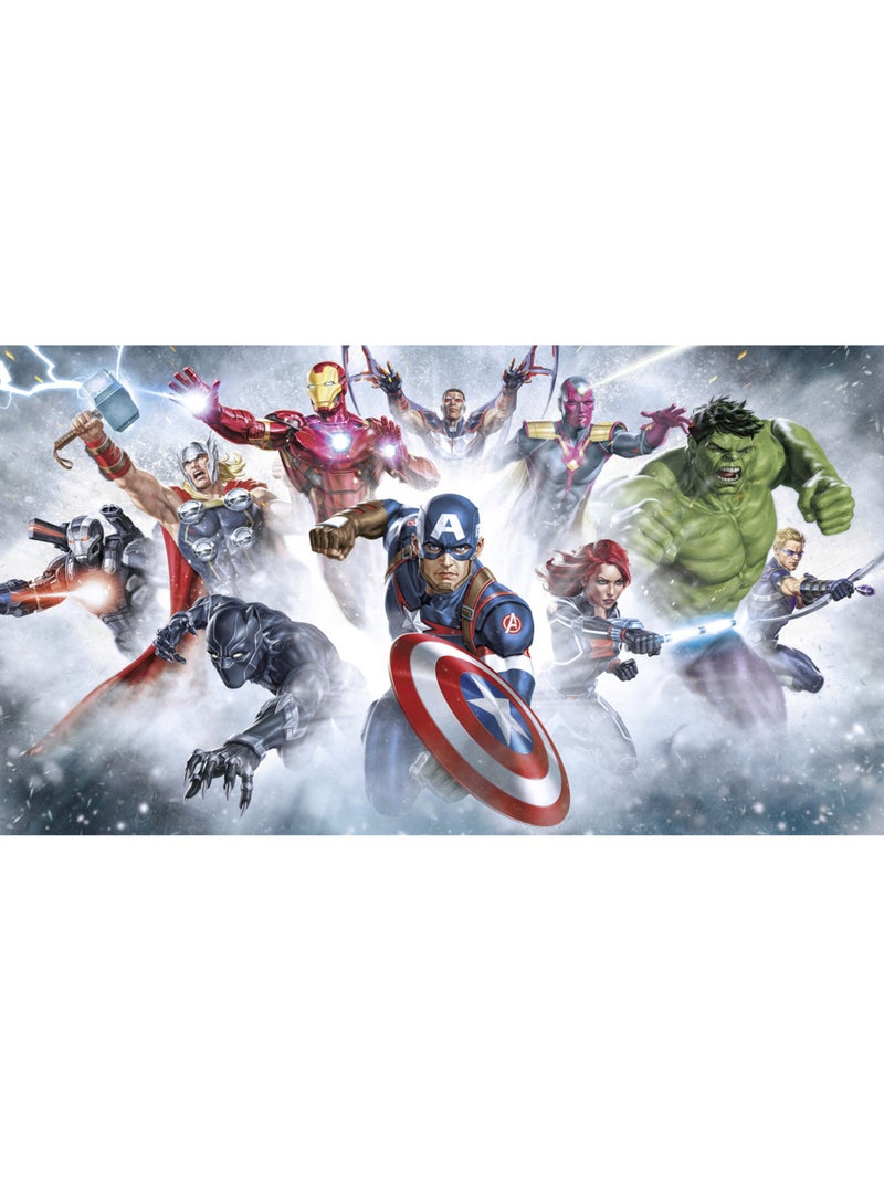 Papier peint panoramique - marvel avengers strike - taille: 450 x 250 cm Multicolore - Kiabi
