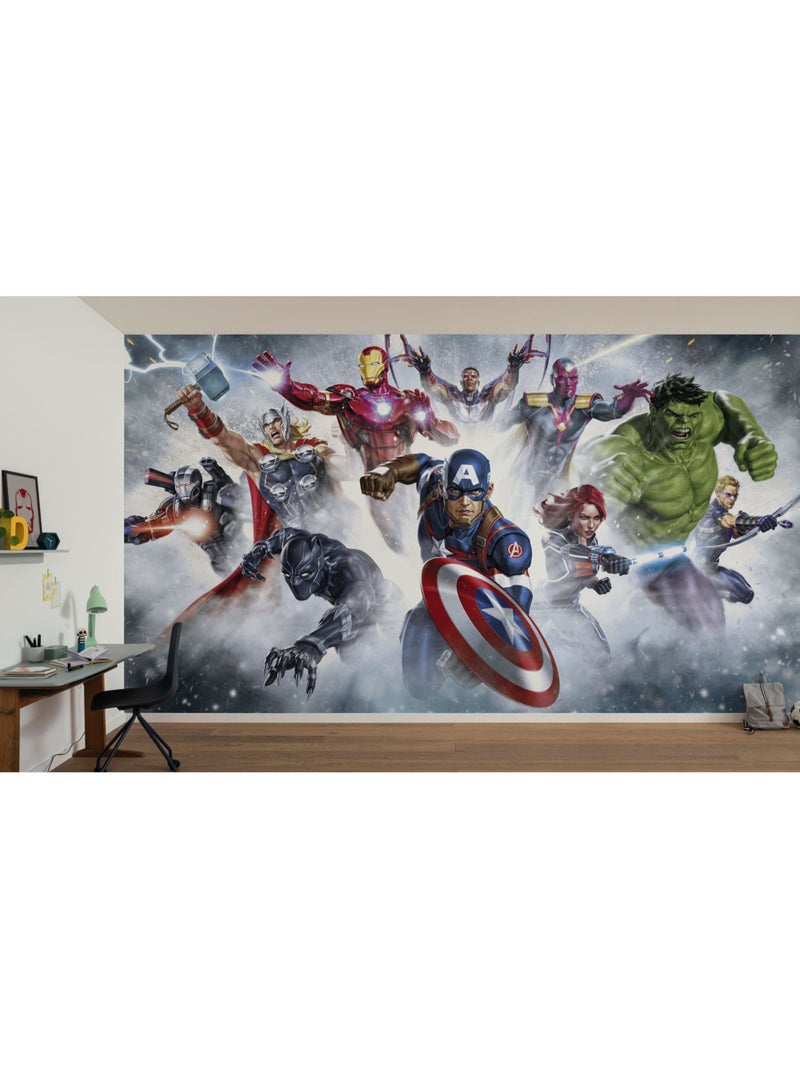 Papier peint panoramique - marvel avengers strike - taille: 450 x 250 cm Multicolore - Kiabi
