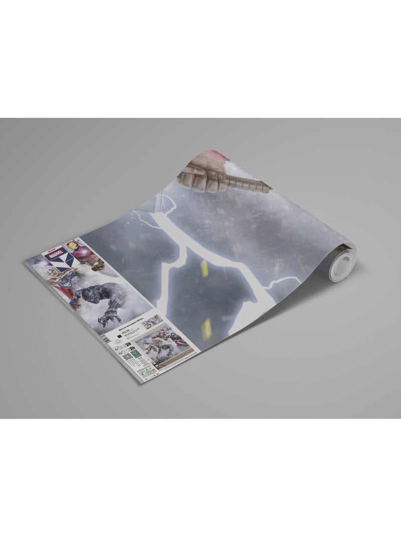 Papier peint panoramique - marvel avengers strike - taille: 450 x 250 cm Multicolore - Kiabi
