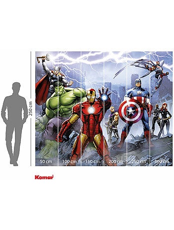Papier peint panoramique - marvel avengers ultimate warriors - taille: 300 x 250 cm