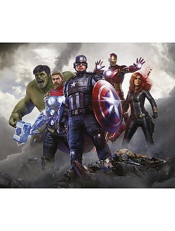 Papier peint panoramique - marvel avengers working together - taille: 300 x 250 cm