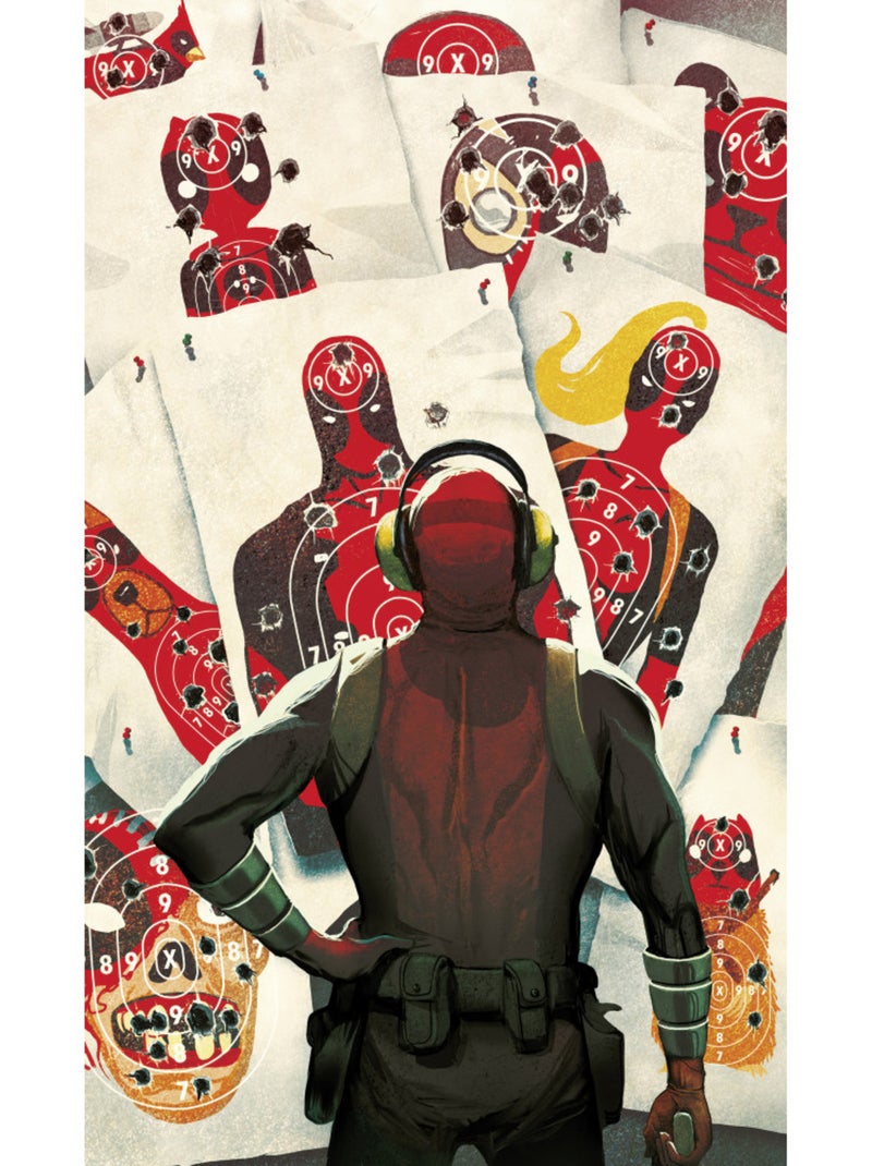 Papier peint panoramique - marvel deadpool target shooting - taille: 150 x 250 cm Multicolore - Kiabi