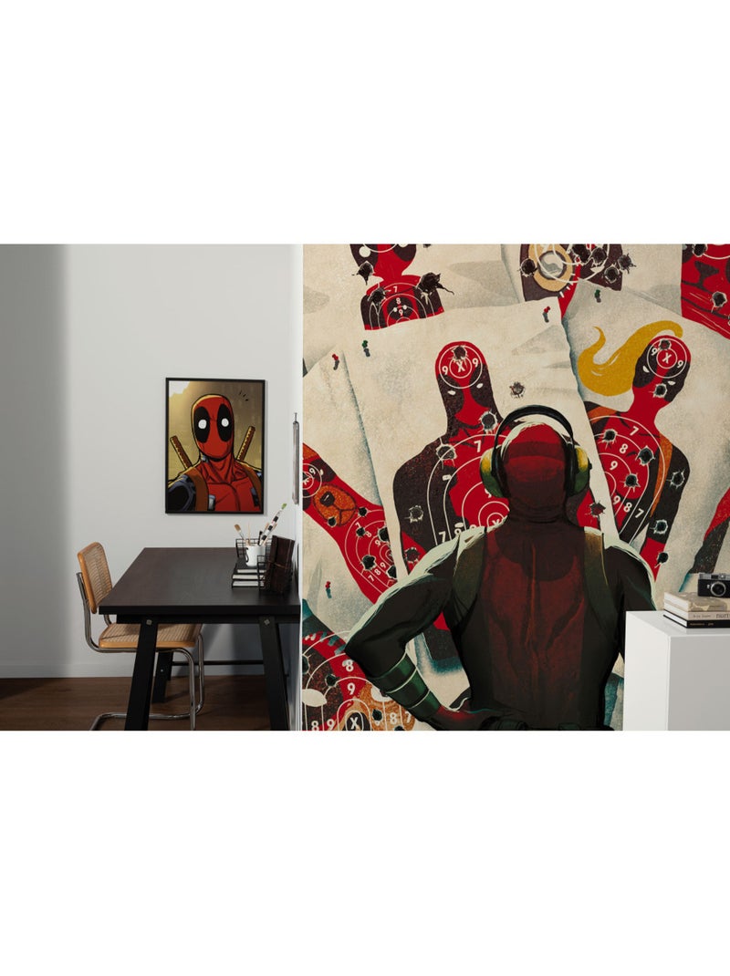 Papier peint panoramique - marvel deadpool target shooting - taille: 150 x 250 cm Multicolore - Kiabi