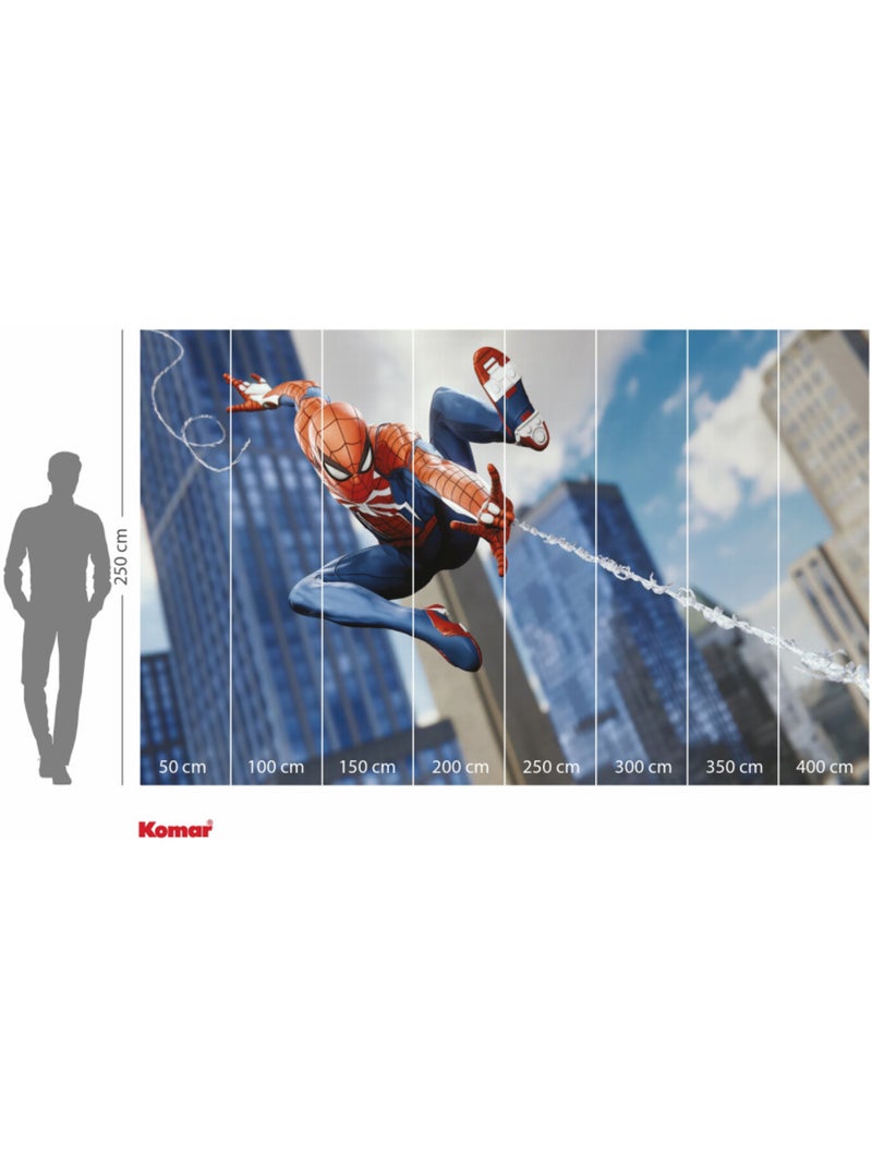 Papier peint panoramique - marvel spider-man attack! - taille: 400 x 250 cm Multicolore - Kiabi