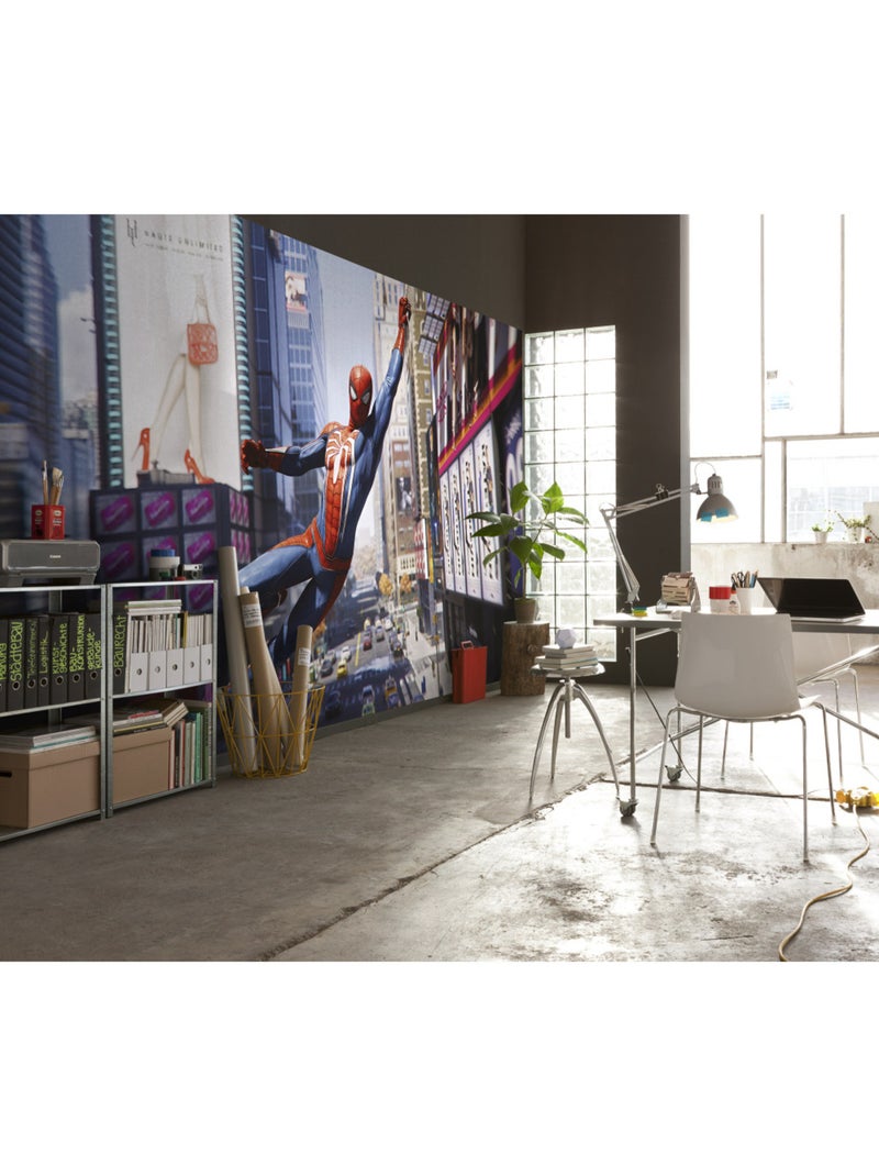 Papier peint panoramique - marvel spider-man city swing - taille: 400 x 250 cm Multicolore - Kiabi