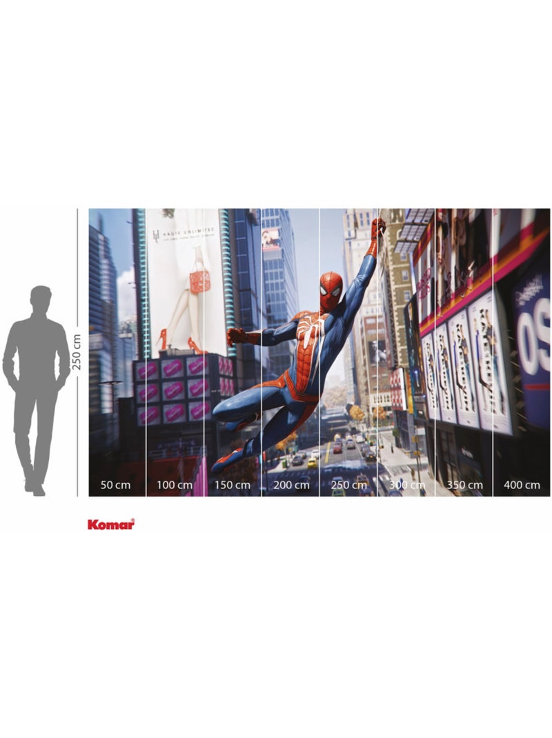 Papier peint panoramique - marvel spider-man city swing - taille: 400 x 250 cm Multicolore - Kiabi