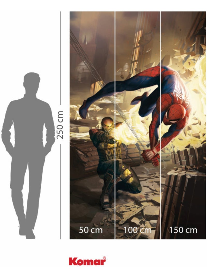 Papier peint panoramique - marvel spider-man dodge - taille: 150 x 250 cm Multicolore - Kiabi
