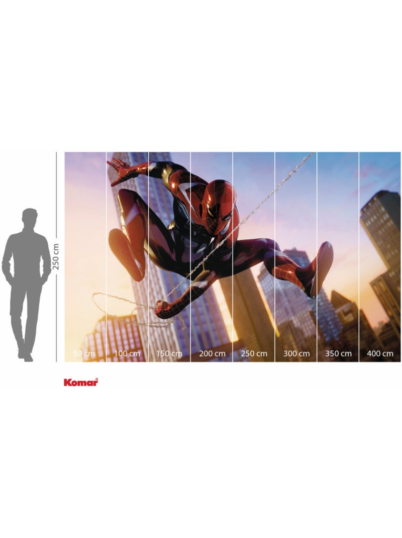 Papier peint panoramique - marvel spider-man huge jump - taille: 400 x 250 cm Multicolore - Kiabi
