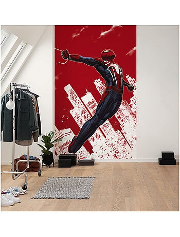 Papier peint panoramique - marvel spider-man red swing - taille: 150 x 250 cm