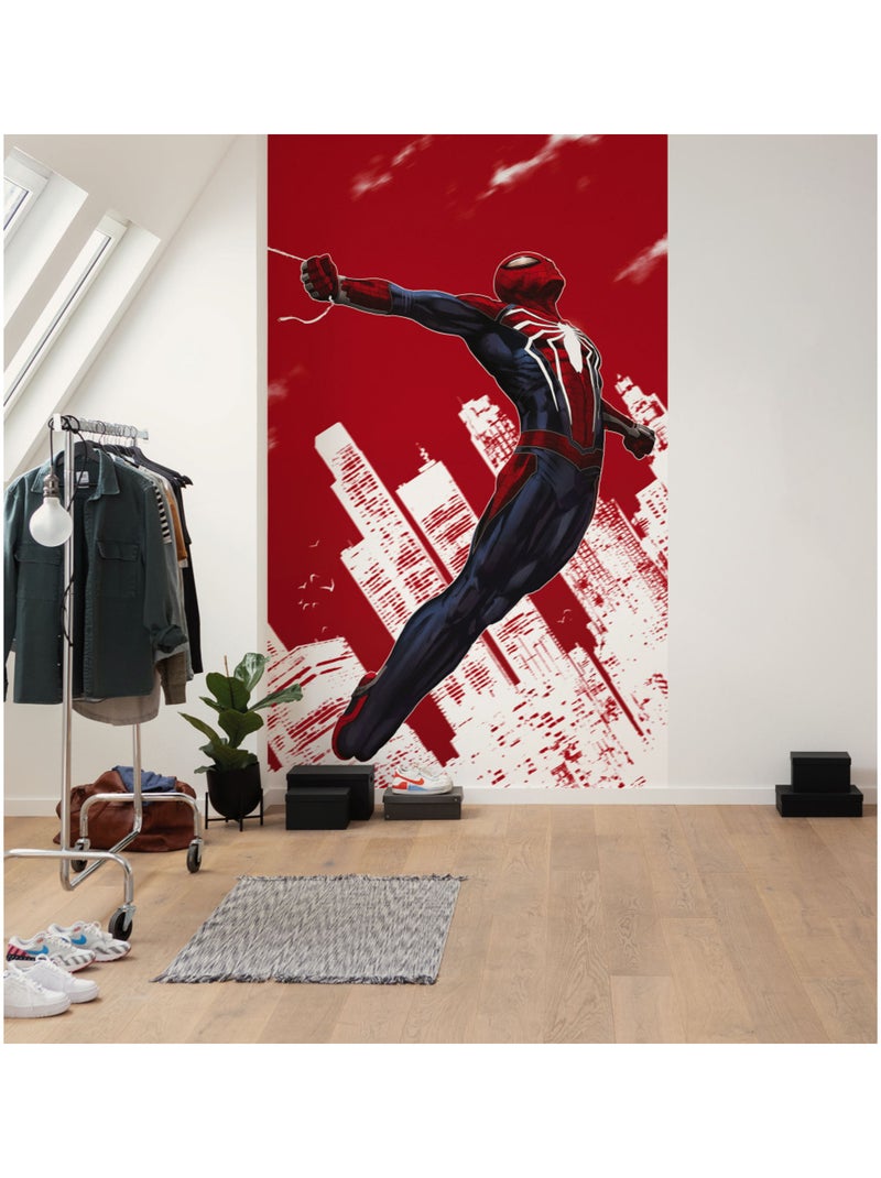 Papier peint panoramique - marvel spider-man red swing - taille: 150 x 250 cm Multicolore - Kiabi