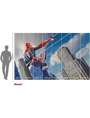 Papier peint panoramique - marvel spider-man spider web shooting - taille: 400 x 250 cm
