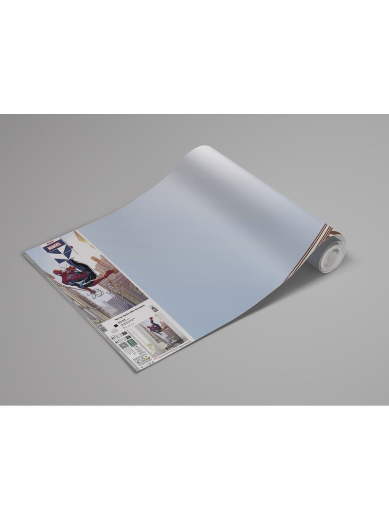 Papier peint panoramique - marvel spider-man swinging - taille: 100 x 250 cm Multicolore - Kiabi