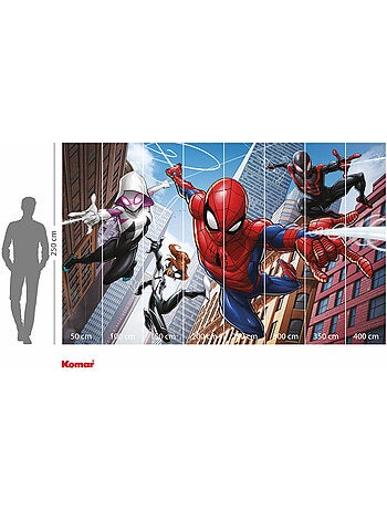 Papier peint panoramique - marvel spider-man swinging crew - taille: 400 x 250 cm