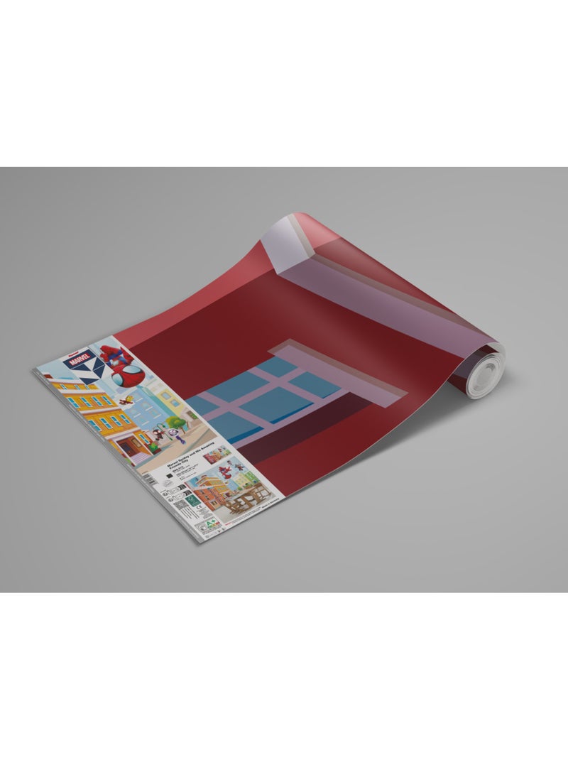 Papier peint panoramique - Marvel Spidey et ses amis extraordinaires City - Taille: 400 x 250 cm Multicolore - Kiabi