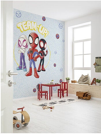Papier peint panoramique - marvel spidey et ses amis extraordinaires team up - taille: 300 x 250 cm