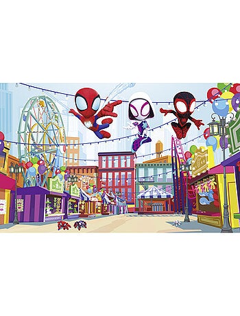 Papier peint panoramique - Marvel Spidey et ses amis extraordinaires Theme Park - Taille: 400 x 250