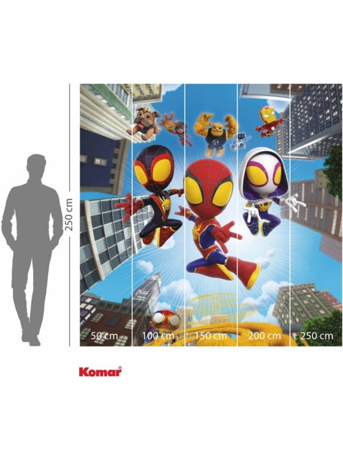 Papier peint panoramique - Marvel Spidey et ses amis extraordinaires Web Spinners - Taille: 250 x 25 - Kiabi