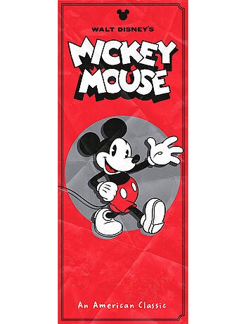 Papier peint panoramique - mickey - american classic - taille: 100 x 250 cm