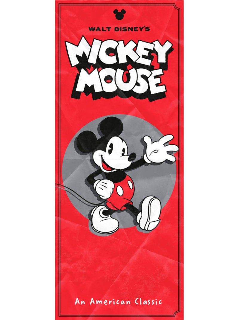 Papier peint panoramique - mickey - american classic - taille: 100 x 250 cm Multicolore - Kiabi