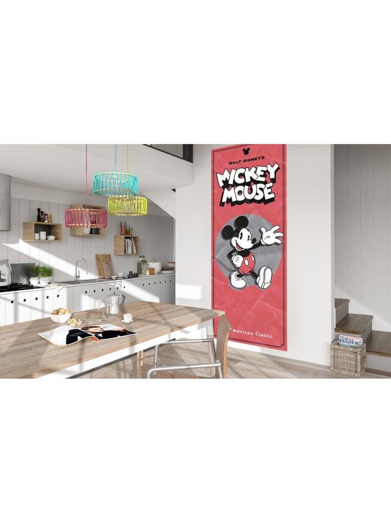 Papier peint panoramique - mickey - american classic - taille: 100 x 250 cm Multicolore - Kiabi