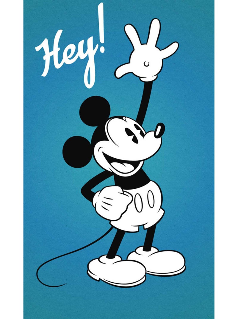 Papier peint panoramique - mickey - hey - taille: 120 x 200 cm Multicolore - Kiabi