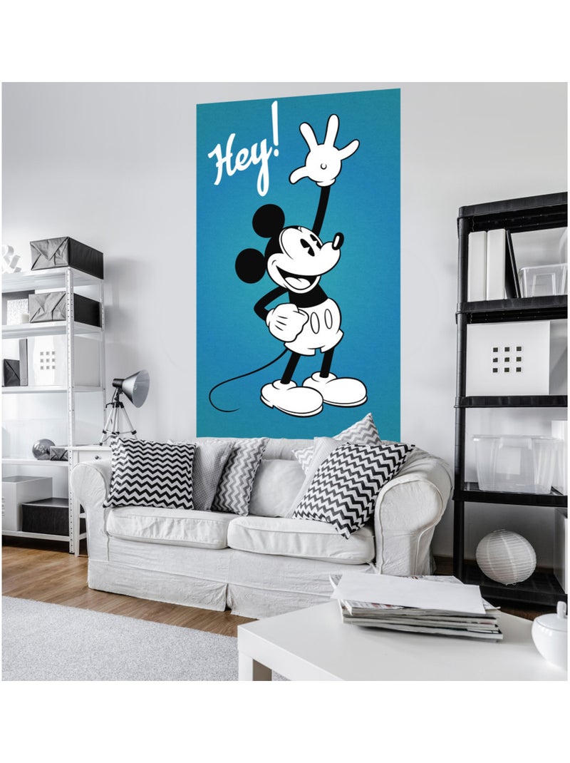 Papier peint panoramique - mickey - hey - taille: 120 x 200 cm Multicolore - Kiabi