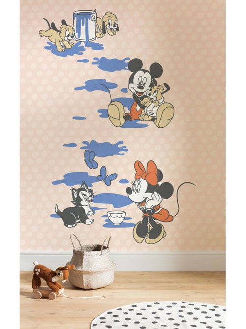 Papier peint panoramique - mickey artsy flow - taille: 200 x 250 cm - Kiabi