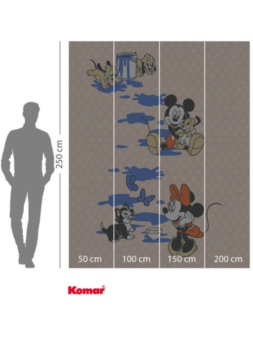 Papier peint panoramique - mickey artsy flow - taille: 200 x 250 cm - Kiabi