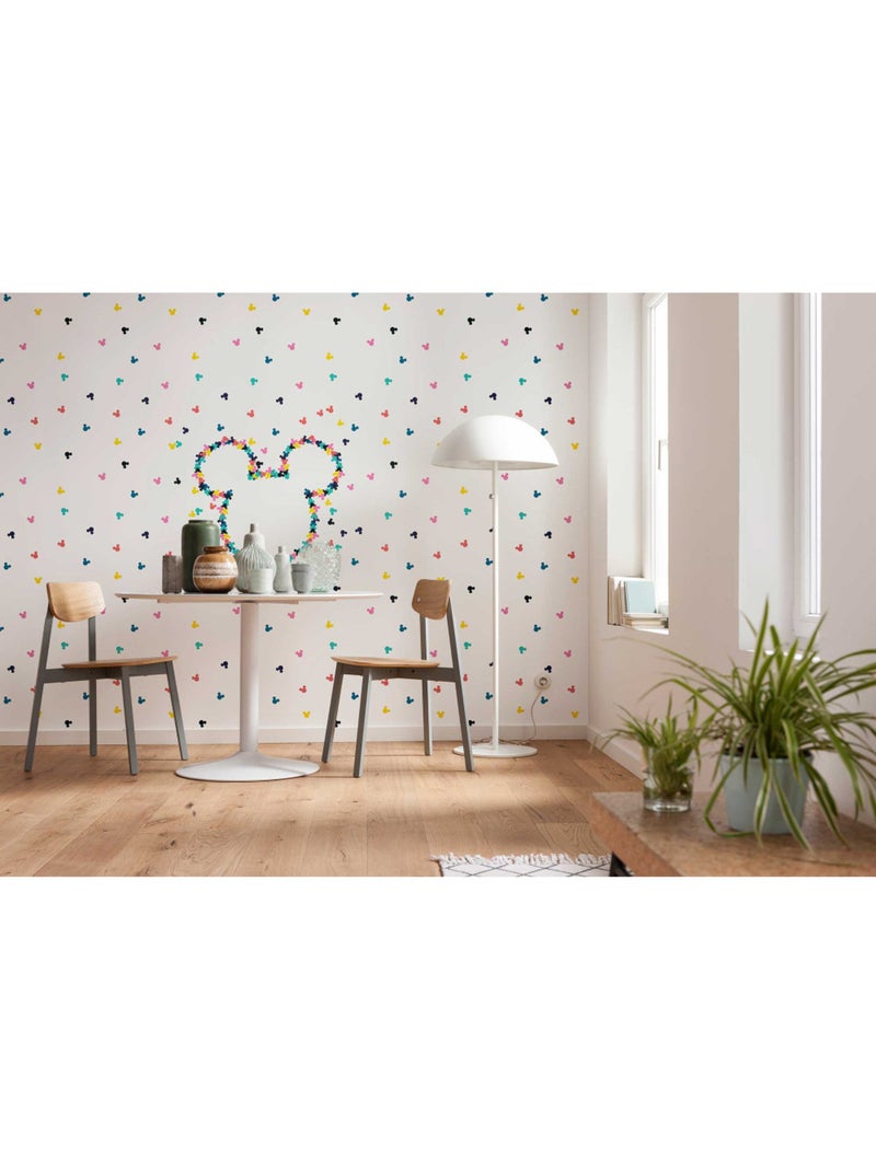 Papier peint panoramique - mickey heads-up - taille: 400 x 280 cm Multicolore - Kiabi