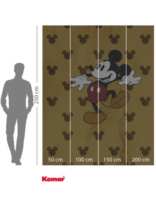 Papier peint panoramique - mickey tap dance - taille: 200 x 250 cm - Kiabi