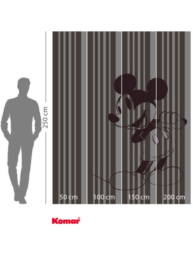 Papier peint panoramique - mickey tone-on-tone - taille: 200 x 250 cm Multicolore - Kiabi