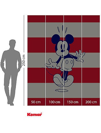 Papier peint panoramique - mickey vibrant - taille: 200 x 250 cm