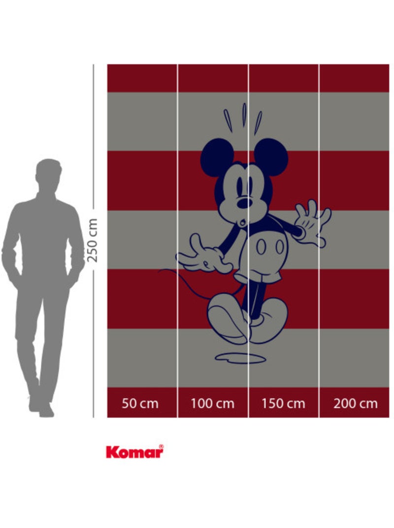 Papier peint panoramique - mickey vibrant - taille: 200 x 250 cm Multicolore - Kiabi
