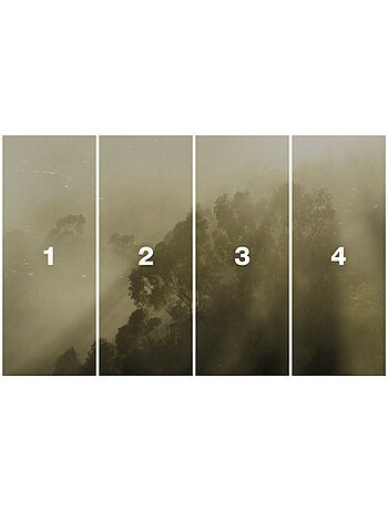 Papier peint panoramique - misty mountain - taille: 400 x 250 cm
