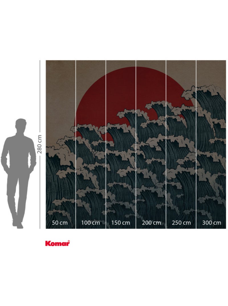 Papier peint panoramique - nami - taille: 300 x 280 cm Multicolore - Kiabi