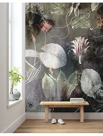 Papier peint panoramique - night flowers - taille: 200 x 280 cm