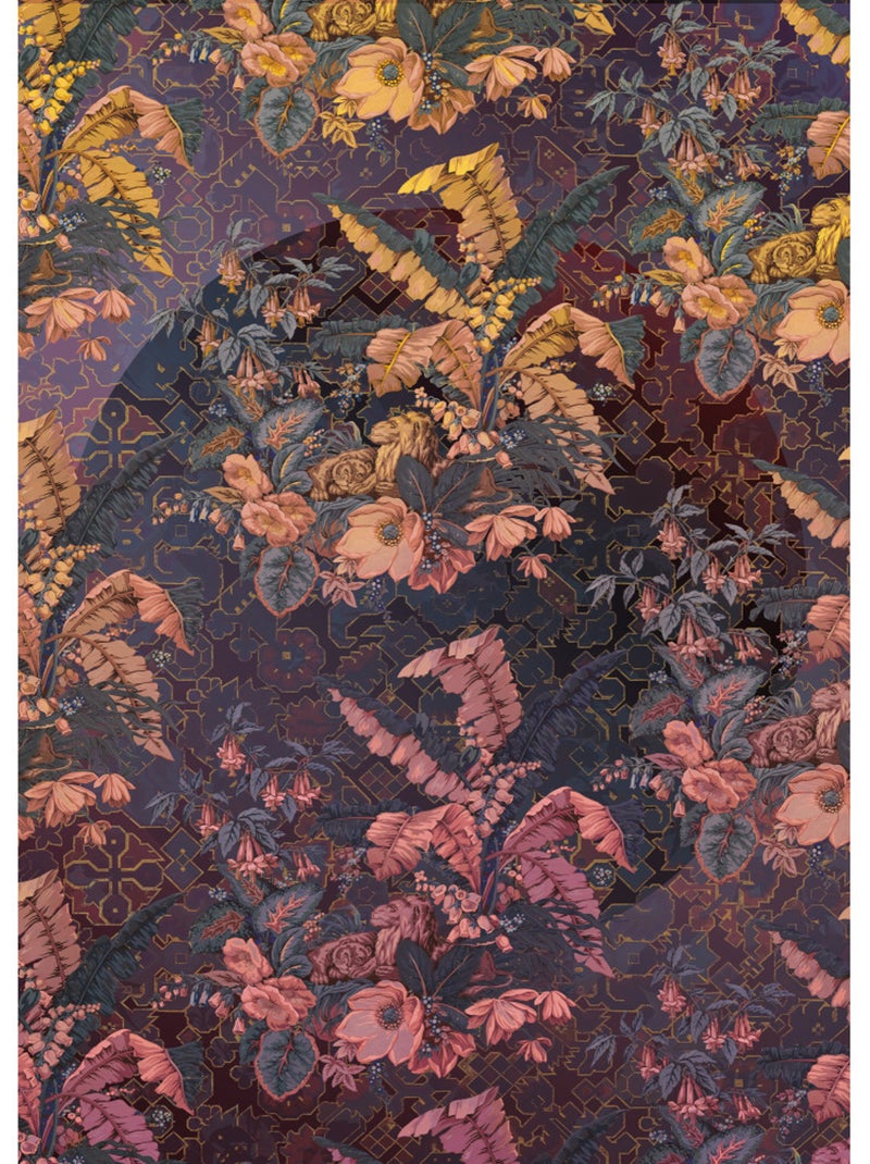 Papier peint panoramique - orient violet - taille: 200 x 270 cm Multicolore - Kiabi