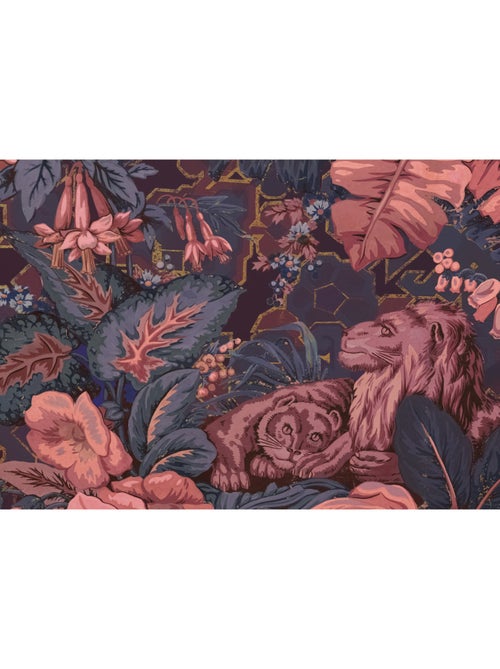 Papier peint panoramique - orient violet - taille: 200 x 270 cm - Kiabi