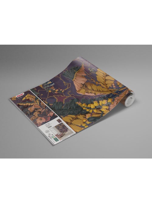 Papier peint panoramique - orient violet - taille: 200 x 270 cm - Kiabi