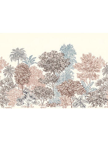 Papier peint panoramique - painted trees - taille: 400 x 280 cm