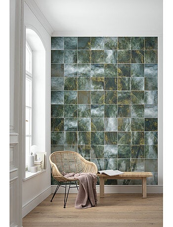Papier peint panoramique - palm puzzle - taille: 200 x 280 cm