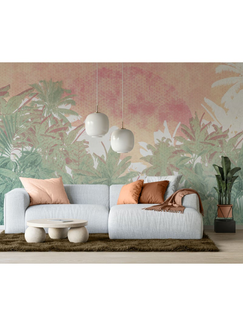 Papier peint panoramique - palmiers - taille: 400 x 280 cm Multicolore - Kiabi
