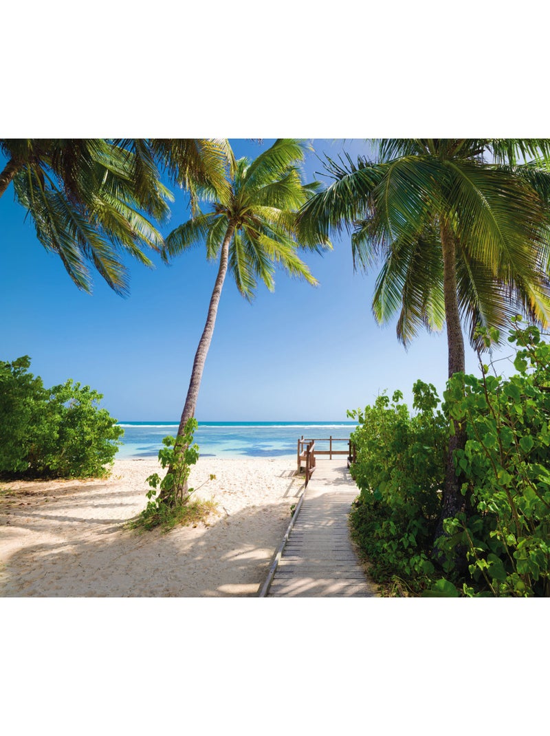 Papier peint panoramique - palmy beach - taille: 300 x 250 cm Multicolore - Kiabi