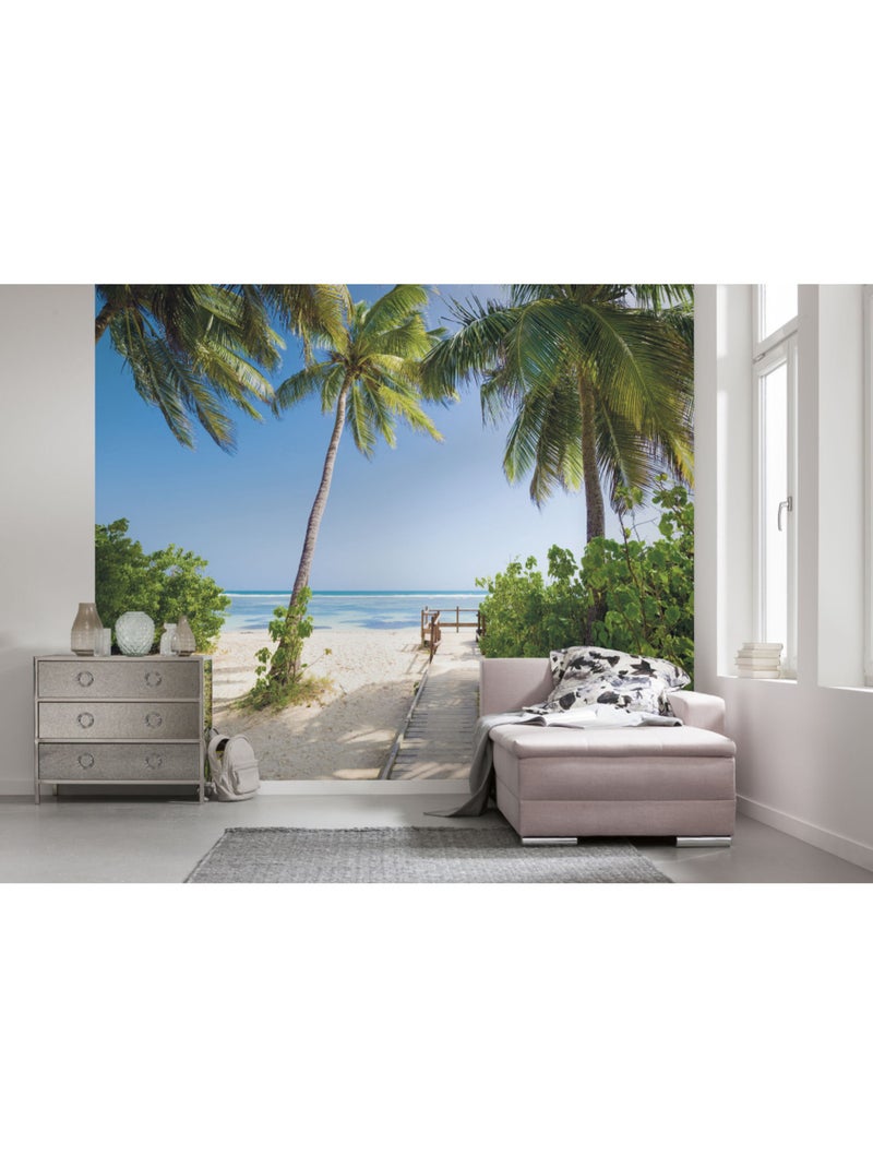 Papier peint panoramique - palmy beach - taille: 300 x 250 cm Multicolore - Kiabi